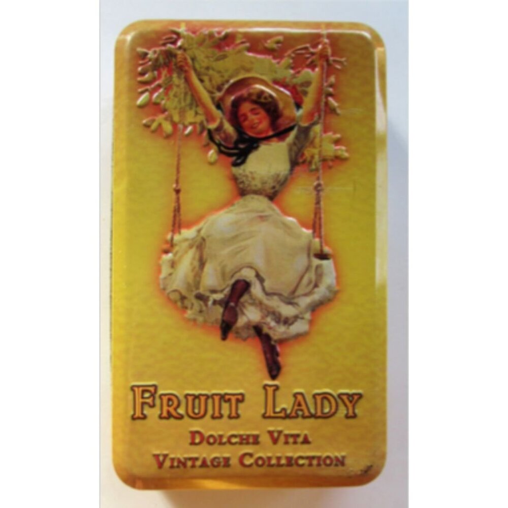 Tin Can Fruit Lady Dolche Vita Vintage Collection Tea Embossed